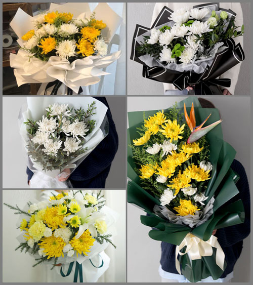 湖北黄冈市黄梅县濯港镇茶山村白事花束代送